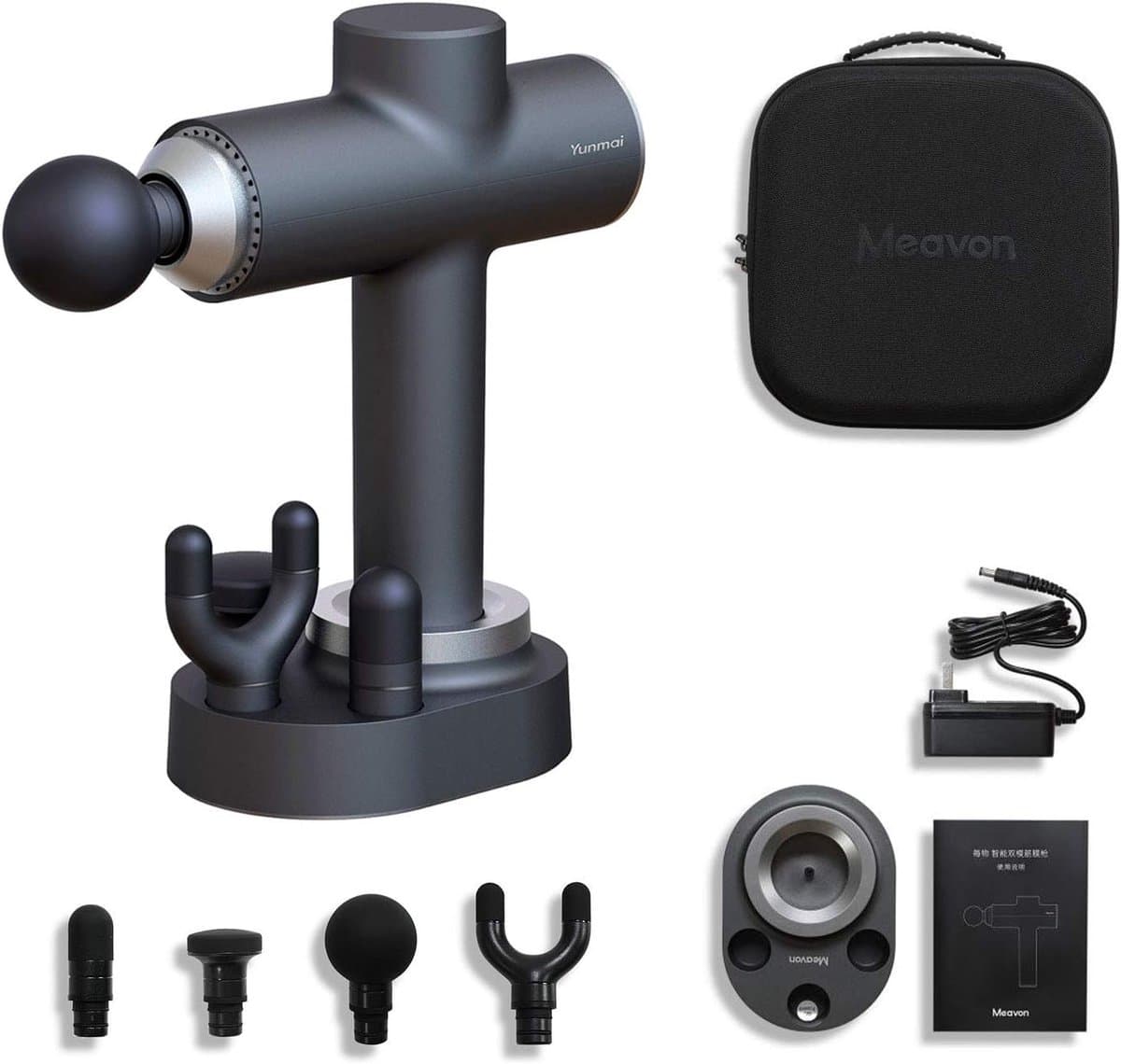 Thijox - Massage Gun SE met Oplaadstation - Krachtige Massagepistool voor Spieren, Professionele Massage, Draagbaar, Zwart, Voor Thuis en Sport — afbeelding 1