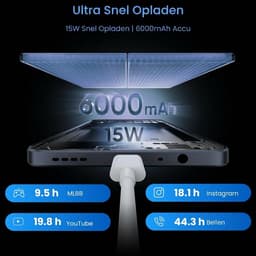 Realme Note 70T Smartphone - Dual SIM - 4 GB RAM - 128 GB ROM - 6000mAh - 6,75 inch HD - IP 54 - Zwart — thumbnail 2