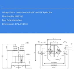 Grasmaaier Solenoïde - Startrelais Tractor - Motor Starten - 12V Universeel - 8.2 x 7.2 x 7.1 cm - Zwart — thumbnail 4