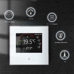 Slimme Thermostaat - Verwarming Bediening - Energie Besparen - Wi-Fi Connectiviteit - 8.8 x 8.8 cm - Wit — thumbnail 4