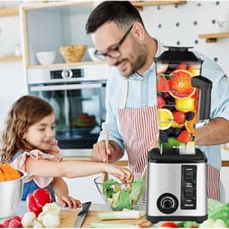 Keukenmachine Combo - 3-in-1 Apparaat - Ingrediënten Verwerken - Vleesmolen Sapcentrifuge - 2000ml 1000ml 800ml - Zilver — thumbnail 2