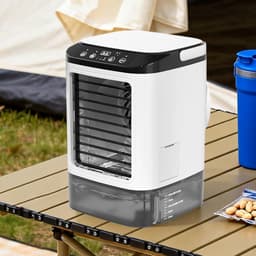 Draagbare Airco - Luchtkoeler Ventilator - Persoonlijke Verkoeling - Met Spray Functie - 900ml Reservoir - Wit — thumbnail 5