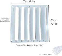 Airco Buitenunit Deflector - Warmteafvoer Schild - Optimaliseer Airco Prestaties - 45 Graden Luchtstroom - 2 mm Rand - Grijs — thumbnail 3