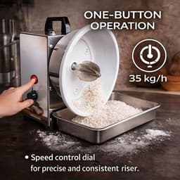 Elektrische Kokosrasp - Kokosvlees Machine - Kokos Verwerken - Drie Snelheden Instelbaar - 35 kg Per Uur - Zilver — thumbnail 2