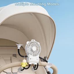 Tafelventilator Robotvorm - Persoonlijke Koeler - Frisse Lucht Creëren - Zuignap Bevestiging - 16.7 cm Breed - Wit — thumbnail 4