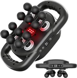 SnelShoppen - 12-delige Massage Gun met 9 Massage Modi en 9 Verstelbare Snelheden - Diepe Spierstimulatie Massageapparaat voor Lichaam, Benen, Armen, — thumbnail 1