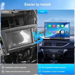 Navigatiesysteem Auto - Dashcam voor auto - GPS Navigatie - Draadloze - 2.5K DVR - Bluetooth Audio - ADAS Systeem - 9" - Achteruitrijcamera - Spraakbesturing — thumbnail 3