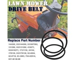 Grasmaaier Aandrijfriem Vervanging 1/2" x 88" - Voor AYP/Rijmaaier - Onderdeelnummer 144200 - Geschikt voor 42" Maaidek - Schokbestendig en duurzaam