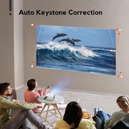 Mini Beamer - Full HD 1080P Ondersteuning - 15000 Lumen - Auto Keystone - Draagbare Projector - Geschikt voor iOS, Android, TV Stick, HDMI, USB en PC — thumbnail 2