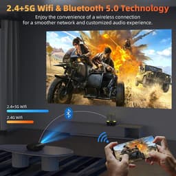 SnelShoppen - Bettdow 4K Beamer met Android 9.0 & Google TV, 1080P, Autofocus, Trapezoidal Correctie, Video Projector met Google Voice Assistant & Dol — thumbnail 4