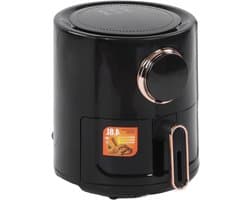 Elektrische Airfryer - Heteluchtfriteuse - Snel en Gezond Koken - 6 Voorgeprogrammeerde Functies - 4.8 Liter - Zwart
