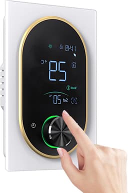 Slimme Thermostaat - Programmeerbare Thermostaat Digitale - Energie Besparen - Grote Voelknop - 13.1 mm dik - Wit — thumbnail 1