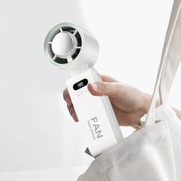 Draagbare Handventilator - USB Windmachine - Koel Blijven - Instelbare Snelheden - 177 cm - Wit — thumbnail 3