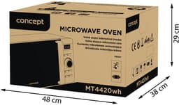 Concept MT4420WH magnetron Aanrecht Solo-magnetron 20 l 800 W Wit — thumbnail 3
