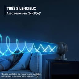 Tafelventilator stil - compacte ventilator met 12 snelheden - oscillerend - timer 12 uur - blauwe ventilator — thumbnail 3