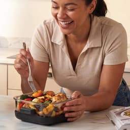Draagbare Airfryer - Compacte Airfryer Mealprep - Lunch Voorbereiden - Verwisselbare Schalen - 4 Liter - Grijs — thumbnail 3