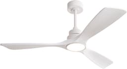 COVREO Plafondventilator met verlichting 132 cm wit, 3 bladen en afstandsbediening — thumbnail 1