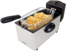 Friteuse - Frituurpan - Thuis Frituren - Grote Capaciteit - 3 Liter - Zwart — thumbnail 2