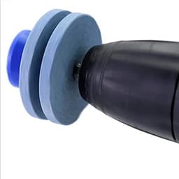 SnelShoppen - 2 Stuks Grasmaaier Mes Slijper, Blauwe Korund Dubbel Laag, Geschikt voor Elektrische Handboormachines, Tuinaccessoires — thumbnail 4