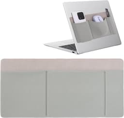 Externe harde schijf houder - Opbergtas laptop - Mobiel werken - Sterke zelfklevende bevestiging - 27 x 13 cm - Grijs — thumbnail 1