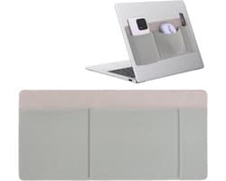 Externe harde schijf houder - Opbergtas laptop - Mobiel werken - Sterke zelfklevende bevestiging - 27 x 13 cm - Grijs