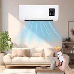 Draagbare Airco - Mobiele Airconditioner Kleine Airco - Ruimte Koelen en Verwarmen - Wandmontage of Tafelmodel - 1.2m Snoerlengte - Wit — thumbnail 4