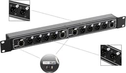 NetCore SR-3M Multicore-Rackbox M/M Dual, Ground/Lift-schakelaar | Rackbox met 2x 4 XLR-aansluitingen (male) en 4x RJ45-aansluiting, Eenvoudige multicore-oplossing, Breedte: 19 inch — thumbnail 4