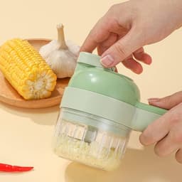 Draadloze Keukenmachine - Groentehakker Hakmolen - Snel Ingrediënten Snijden - Ergonomisch Zacht Handvat - 200 ml - Zwart — thumbnail 4