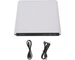 Externe Blu-ray Drive - Optische Drive CD DVD Brander - Films Kijken - Aluminium Behuizing - 14.7 cm - Zilver