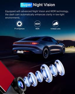 Dashcam 4K – 5G WiFi – CPL-filter – Nachtzicht – 64GB SD-kaart – 24U Parkeermodus – 170° Groothoek — thumbnail 5
