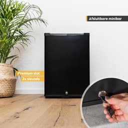 QORA® Mini Koelkast - Koelkast - Zwart - 41cm x 43cm x 57cm — thumbnail 4