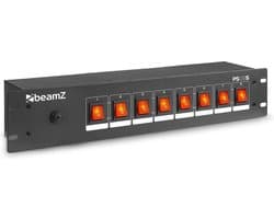 DJ switch - BeamZ PS08S schakelpaneel voor discolampen - 8 kanaals - 230V - 15A