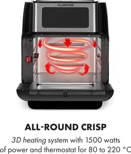 AeroVital Fry heteluchtfriteuse 1500W 10l timer 9 programma's zwart/zilver — thumbnail 2