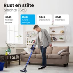 Auronic Steelstofzuiger Draadloos - Zonder Zak - Op Accu - 4-in-1 - 160W - Vacuum Cleaner - Blauw/Grijs — thumbnail 3