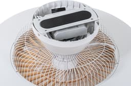 QAZQA climo - Landelijke LED Dimbare Plafondventilator met lamp met Dimmer - 1 lichts - Ø 60 cm - Naturel - Woonkamer | Slaapkamer | Keuken — thumbnail 3