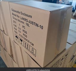 10 inch subwooferbehuizing 18 mm MDF LAKRO-JUSTIN-10 subwooferkist — thumbnail 2