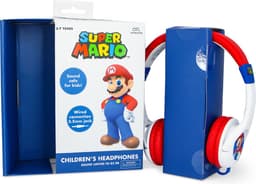 Super Mario - kinderkoptelefoon met volumebegrenzing - verstelbaar - comfortabel (wit/rood) — thumbnail 8