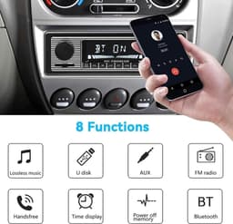 Autoradio met Bluetooth 4 x 60 W en FM-radio USB/MP3/AUX-poort handsfree bellen met draadloze afstandsbediening — thumbnail 4