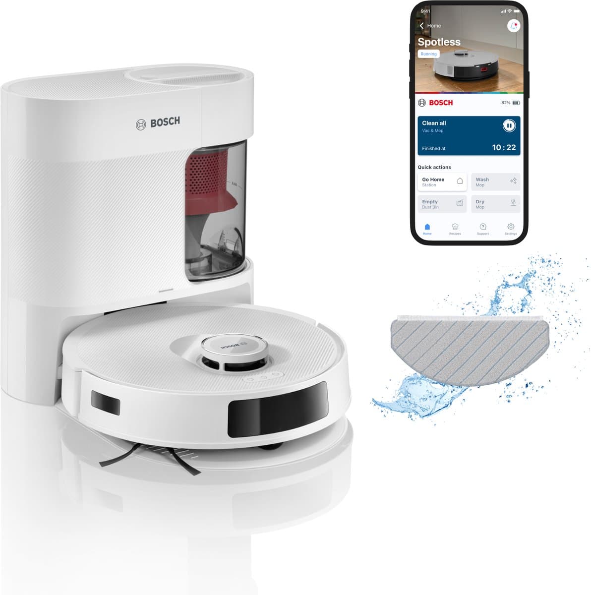 Bosch BCRD2W robotstofzuiger 0,4 l Zakloos Wit — afbeelding 1
