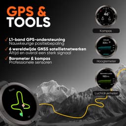 Synyq Evo Pro - GPS Smartwatch - 4 Bandjes - 42mm - AMOLED - 5ATM Waterdicht - Stappenteller - Hartslagmeter - Slaapmonitor - Multisport - Belfunctie - Bluetooth Smartwatch voor Dames en Heren - iOS & Android - Zwart — thumbnail 3