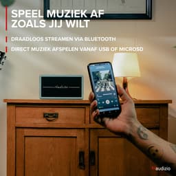 Retro radio - Audizio Tune60 - DAB radio met Bluetooth - Vintage look - DAB+ en FM - Blauw — thumbnail 5
