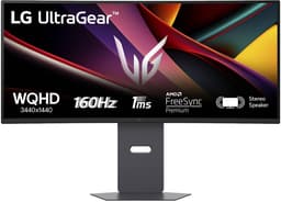 LG UltraWide 34G600A-B Curved Gaming Monitor - 34 inch - 160Hz - 1ms - UltraWide QHD (3440x1440) - HDR10 - FreeSync Premium - Ingebouwde Luidsprekers — thumbnail 1