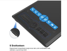 WNHB® Digitaal Schrijftablet H580X – Batterijloze Tekentablet met 8192 Drukniveaus – Voor Windows, macOS, Android – 8 Sneltoetsen – Ideaal voor Tekenen & Notities — thumbnail 5