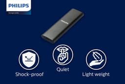 Philips Portable SSD 500GB – Ultieme Snelheid met USB-C - 540MB/s - Duurzaam Aluminium Ontwerp — thumbnail 3