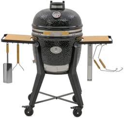 Monolith TWO.55 (Classic) Kamado BBQ Starterset – Inclusief Stalen Onderstel – Ø44 cm Grillrooster – Met SGS-systeem, Deflectorstenen, Aslade, Chip Feeder en Accessoires – Zwart — thumbnail 1