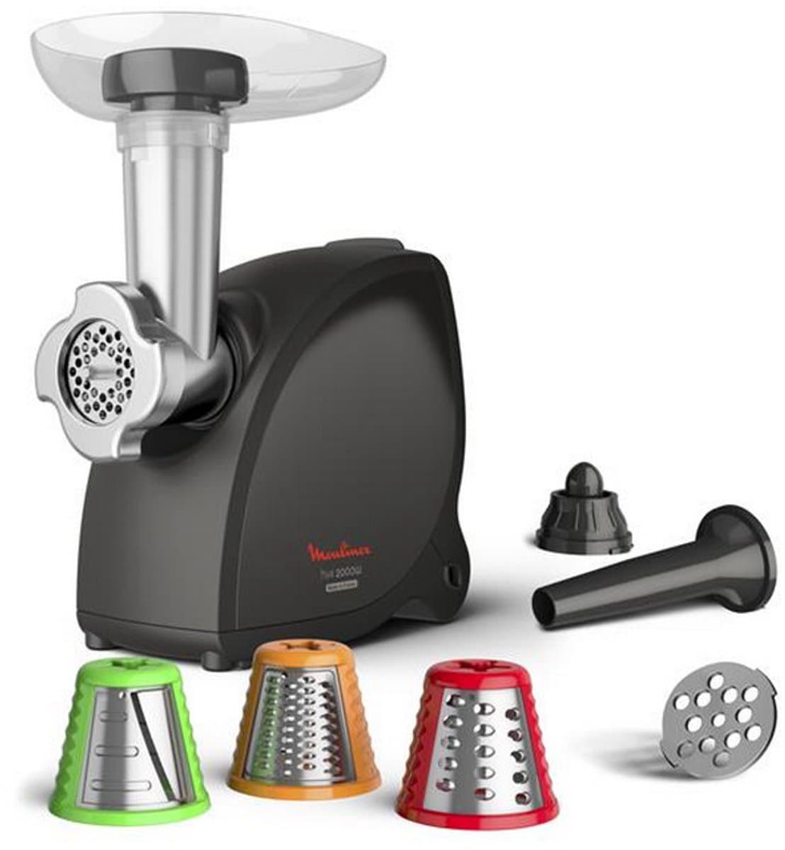 Moulinex ME472832 vleesmolen 2000 W Zwart, Roestvrijstaal — afbeelding 1