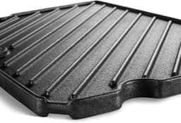Gietijzeren omkeerbare BURNHARD® bakplaat, geëmailleerd, optimale warmteverdeling, vetafvoer, voor gasbarbecues, compatibel met EARL, FRED, WAYNE – BBQ grillplaat — thumbnail 4
