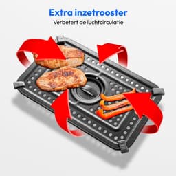 MEDION XXL Dubbele Airfryer P20 - 2 zones - 8,7 L - 2600 W - Matwit — thumbnail 6