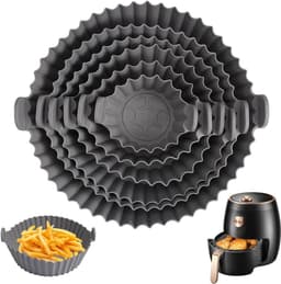 6 Stuks Siliconen Pot - Siliconen Vorm voor Heteluchtfriteuse - 6 Maten Siliconen Inzetstuk voor Heteluchtfriteuse - Air Fryer Siliconen Liner Geschikt voor Ovens en Magnetrons — thumbnail 8