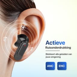 Otiume Draadloze Oordopjes - LCD Scherm Bluetooth Oortjes Wireless Earbuds Touchscreen Earphones - Zwart — thumbnail 3